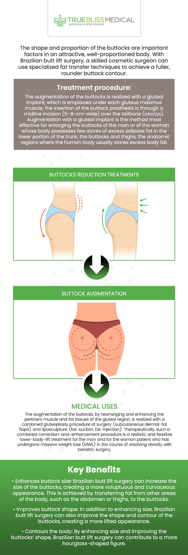 A nonsurgical butt lift is a popular cosmetic procedure that enhances the shape and size of the buttocks without the need for invasive surgery. It is an ideal option for individuals looking to achieve a fuller and more youthful appearance without the downtime or risks associated with traditional surgical methods. At True Bliss Medical, our professional team customizes each treatment to your body’s needs, ensuring optimal results that meet your aesthetic goals. For more information contact us today or request an appointment online. We are conveniently located at 96 Pompton Ave Suite 102, Verona, NJ 07044. A nonsurgical butt lift is a popular cosmetic procedure that enhances the shape and size of the buttocks without the need for invasive surgery. It is an ideal option for individuals looking to achieve a fuller and more youthful appearance without the downtime or risks associated with traditional surgical methods. At True Bliss Medical, our professional team customizes each treatment to your body’s needs, ensuring optimal results that meet your aesthetic goals. For more information contact us today or request an appointment online. We are conveniently located at 96 Pompton Ave Suite 102, Verona, NJ 07044.