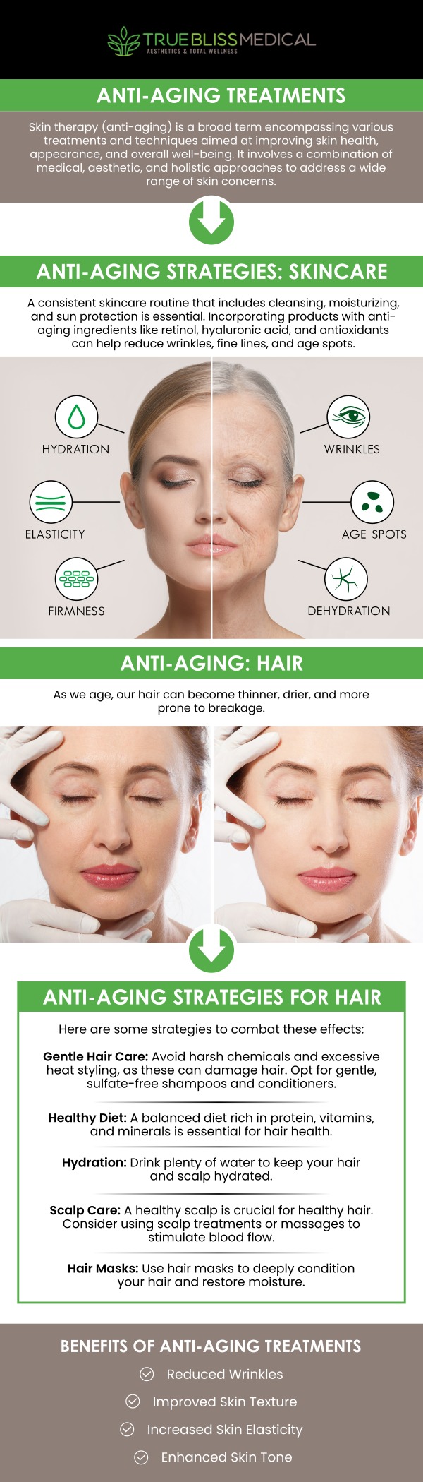 At True Bliss Medical, we offer a wide range of advanced anti-aging treatments designed to help you look and feel your best. Dr. Alexander Rios, MD specializes in non-invasive procedures that target fine lines, wrinkles, and other signs of aging, all while delivering natural-looking results. Our goal is to help you achieve youthful, radiant skin with minimal downtime, so you can feel confident and refreshed. Contact us today for more information or schedule a consultation. We are conveniently located at 96 Pompton Ave Suite 102, Verona, NJ 07044.